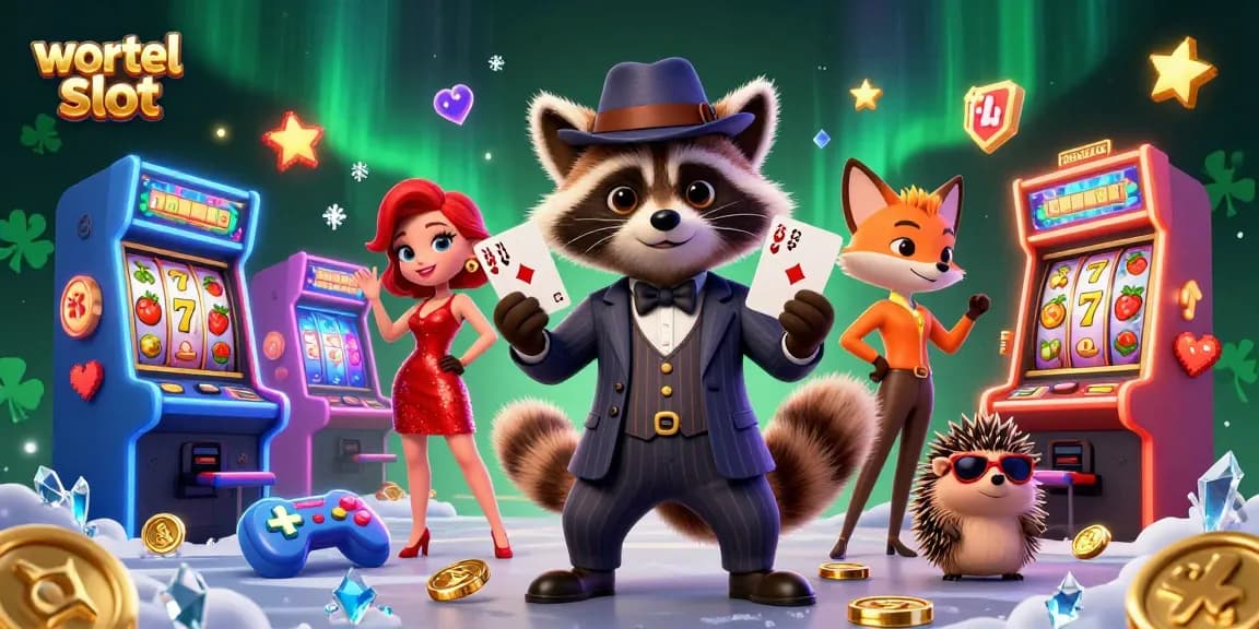 Engage with the vibrant wortel slot featuring a suave raccoon and a dazzling fox amid rich gaming elements.
