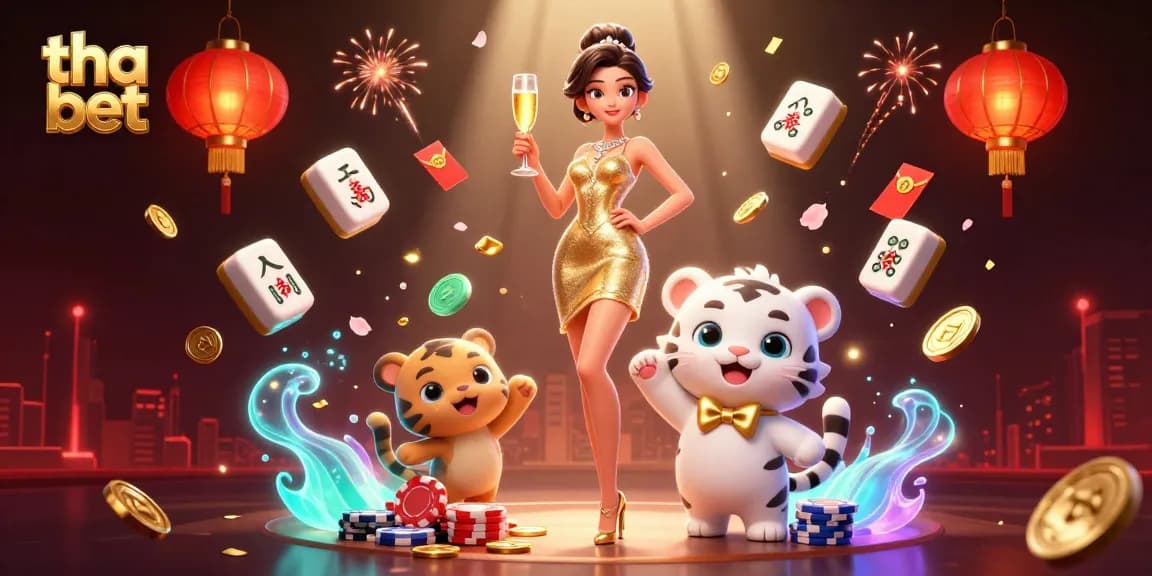 Engage in thrilling games at tha bet casino, with glamour and golden tokens all around.