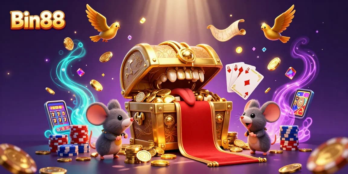 Engage with Bin88’s vibrant casino adventure featuring golden treasures and thrilling games.