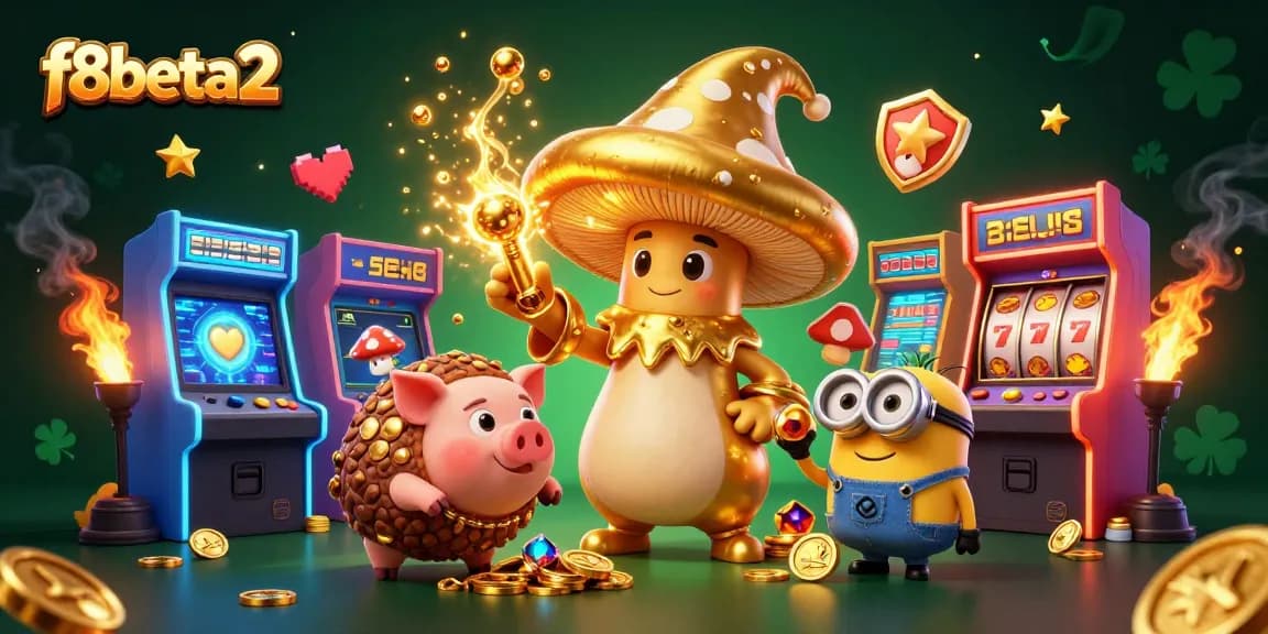 Spin and win at f8beta2 with our enchanting golden wizard scene filled with treasures!