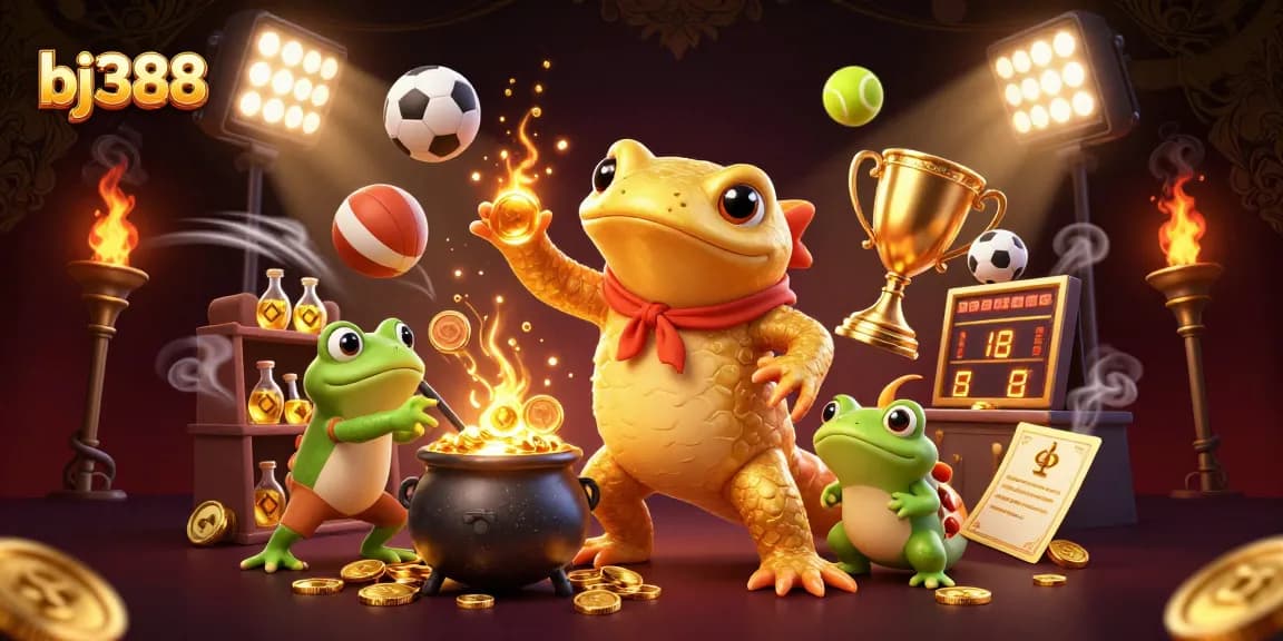 BJ388 players experience thrilling rewards with gold transmutation in a vibrant casino scene.