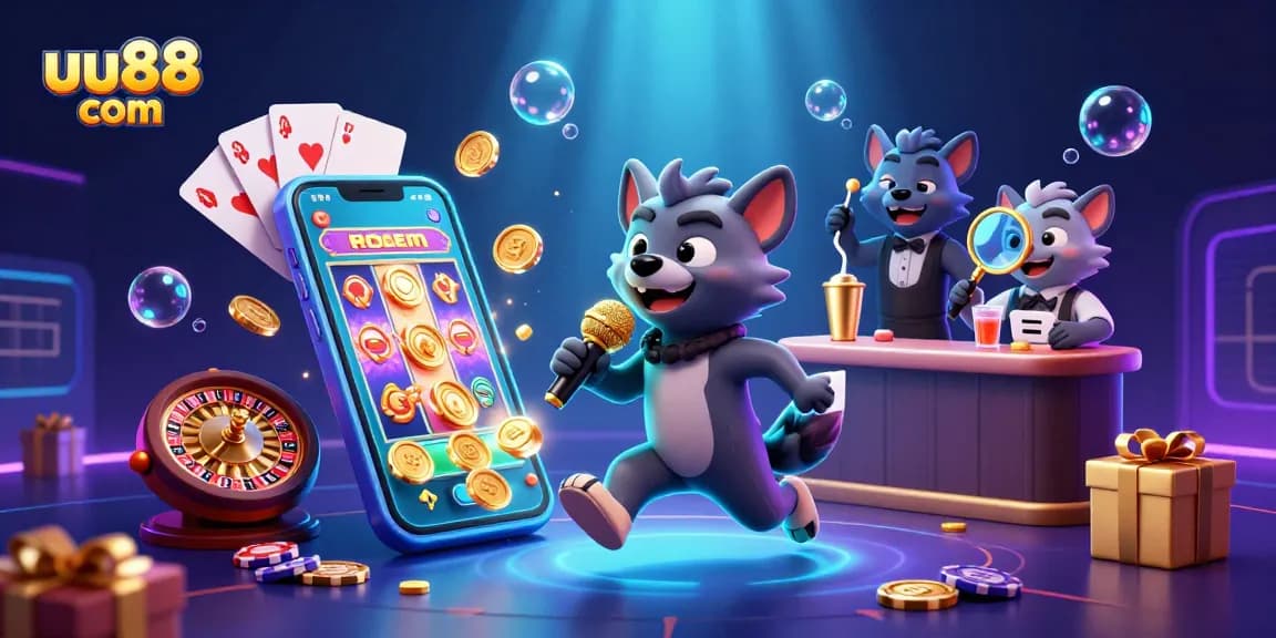 Experience the fun at uu88 com's comedy casino club with hyenas creating vibrant gaming excitement.