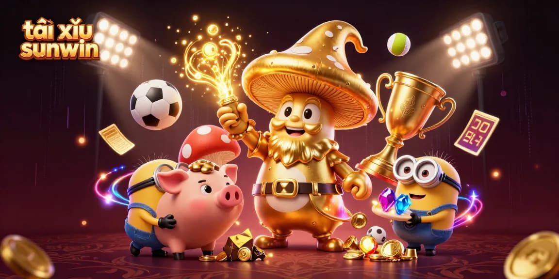 Engage in thrilling tài xỉu sunwin action with captivating golden wizard and treasure all around.
