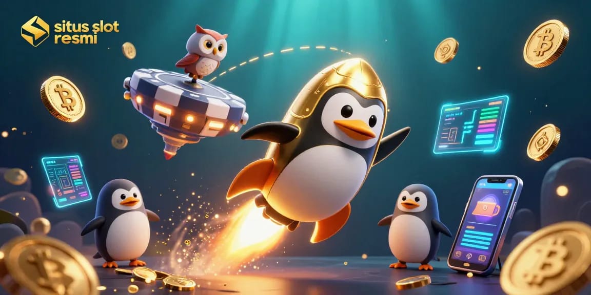 Engage with situs slot resmi through immersive gameplay, featuring vibrant characters and crypto themes.