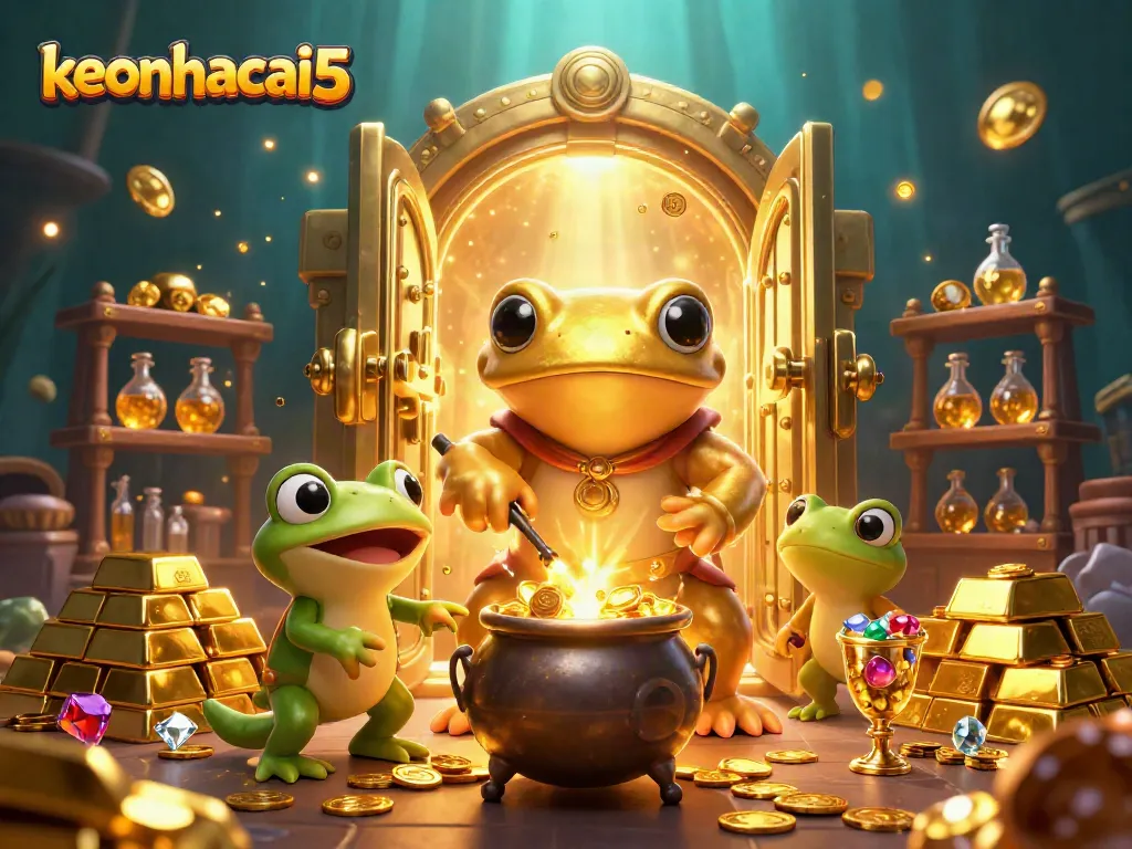 keonhacai5 reveals secrets of gold coin transmutation in a magical casino setting