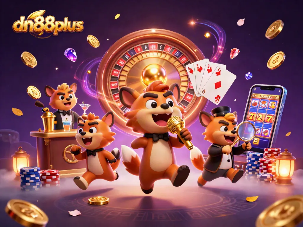 Experience laughs and thrills at dn88plus's casino with lively characters and exciting gaming elements.
