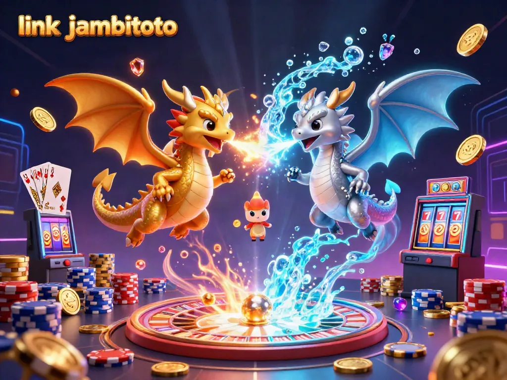 Engage in the thrill of link jambitoto with dragons, gems, coins, and spinning roulette.