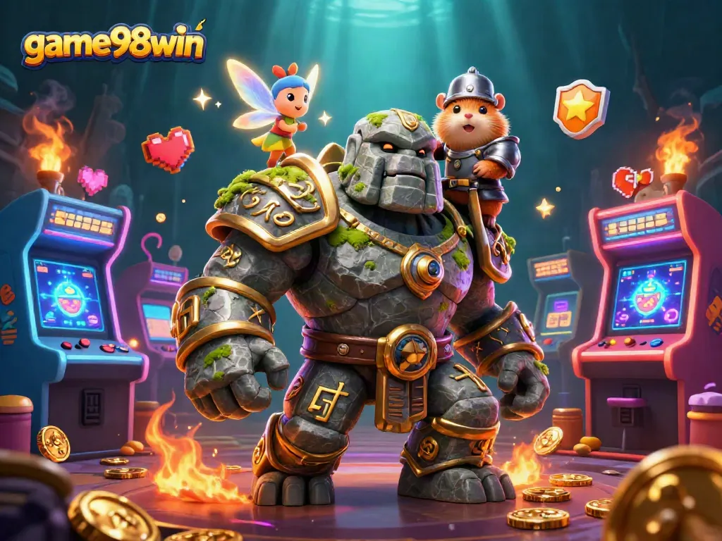 Experience thrilling gameplay at game98win with a vibrant casino scene featuring dynamic characters.