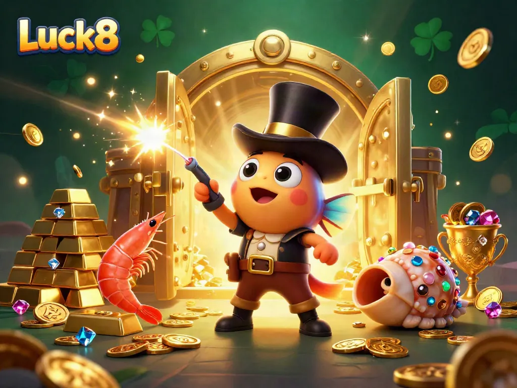 Luck8 characters lure winnings while playing in a vibrant underwater casino adventure.