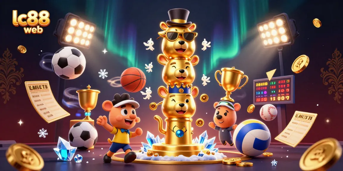 Experience the thrill of lc88 web with dynamic sports betting action and colorful casino elements in a richly detailed scene.